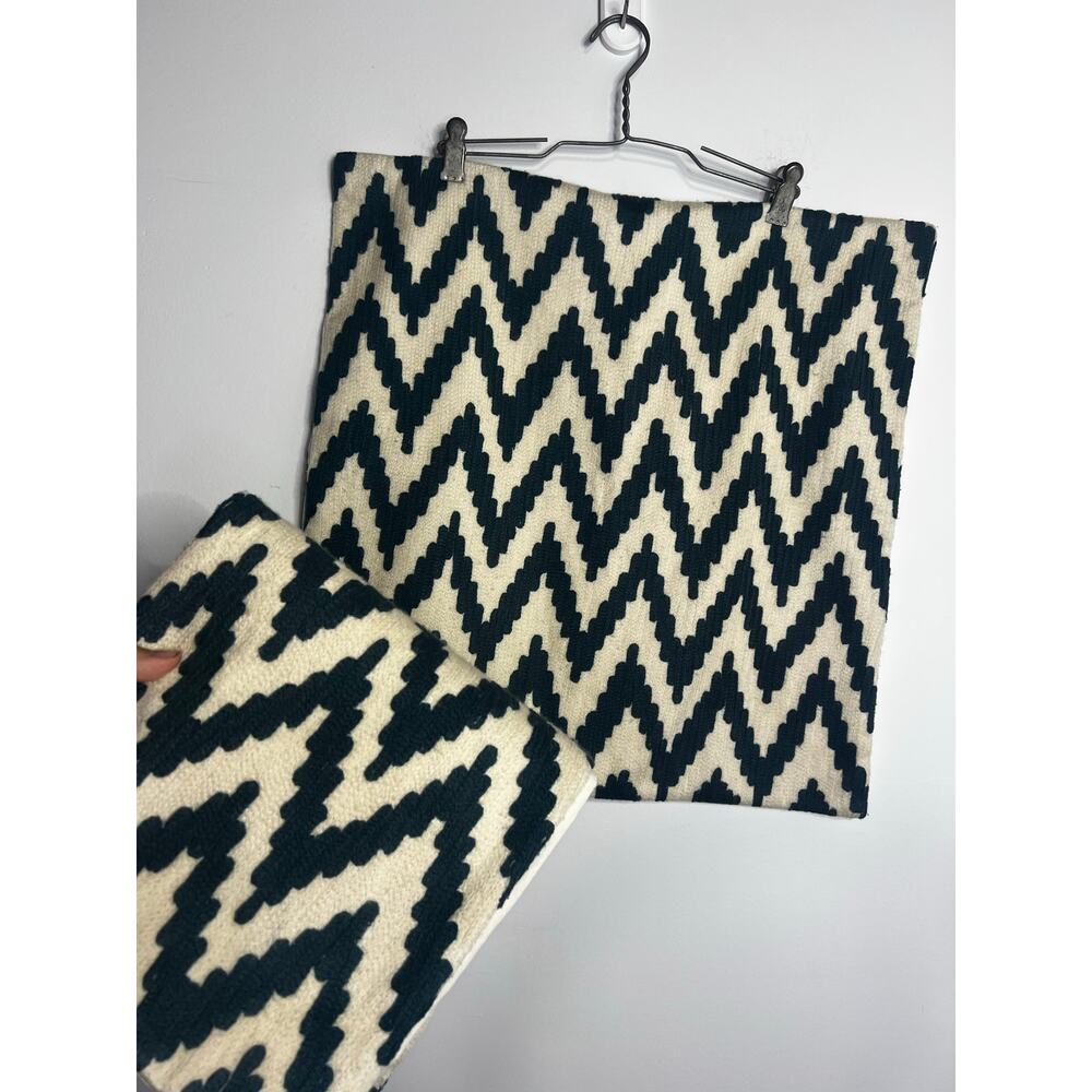West Elm Chevron Crewel Embroidered Pillow Covers